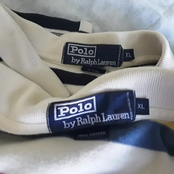 Vintage Polo Ralph Lauren Striped Polo Bundle - Picture 2 of 7